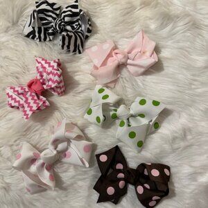 Bundle (6) of Variety 3" Boutique Bows     8189  Handmade NWT Boutique